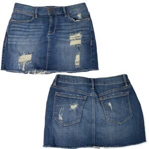 American Rag Cie Destroyed Jean Mini Skirt Size 0 in wonderful condition
